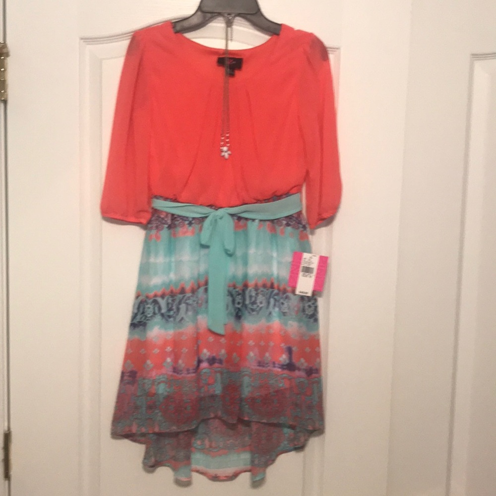 NWT Girls Size 10 hi/low dress